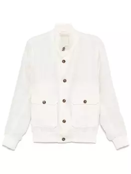 Льняная куртка Barba, белый