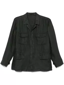 Льняная куртка Boglioli, зеленый