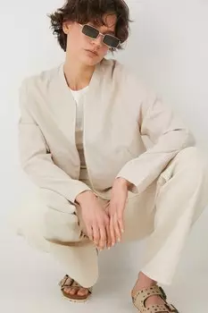 Льняная куртка Medicine, бежевый