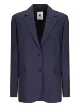 Льняная куртка на пуговицах PT Torino, синий