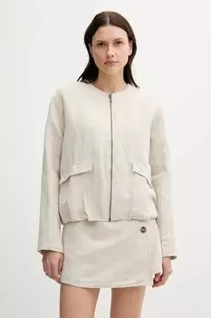 Льняная куртка Pepe Jeans, бежевый