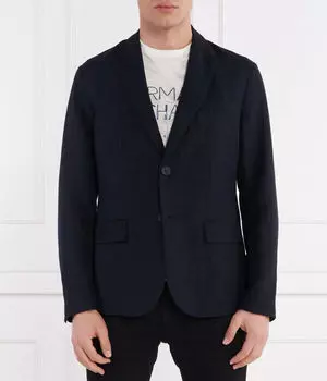 Льняная куртка Regular fit Armani Exchange, синий