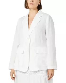 Льняная куртка Sport 2A Uscita Tonale Marina Rinaldi, слоновая кость/кремовый