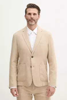 Льняная куртка United Colors Of Benetton, бежевый