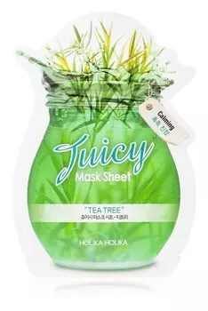 Льняная маска против прыщей и несовершенств кожи Holika Holika Juicy Mask Sheet Tea Tree