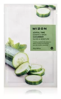 Льняная маска с осветляющим и увлажняющим эффектом Mizon Joyful Time Cucumber