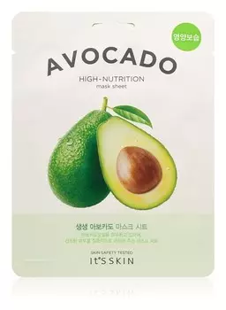 Льняная маска с сильным увлажняющим и питательным эффектом Its Skin The Fresh Mask Avocado