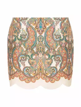 Льняная мини-юбка Ottie Zimmermann, мультиколор