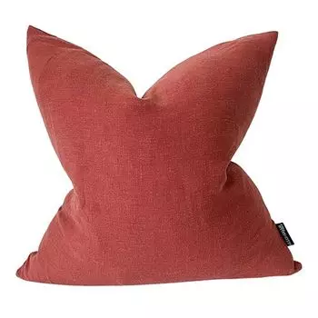 Льняная наволочка, 18 x 18 дюймов Modish Decor Pillows, цвет Red