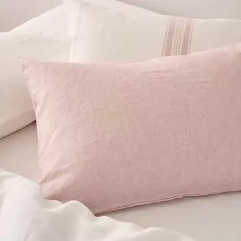 Льняная наволочка Bassols, розовый