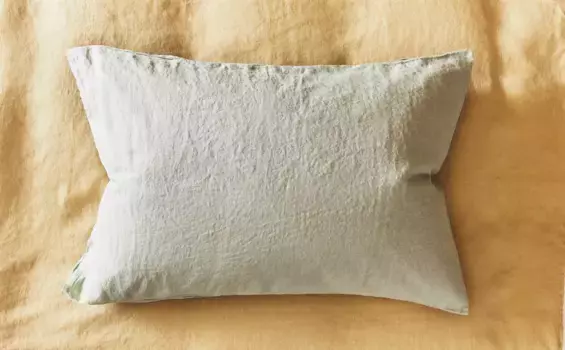 Льняная наволочка Zara Home, зеленый