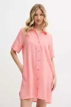 Льняная ночная рубашка Dkny, оранжевый