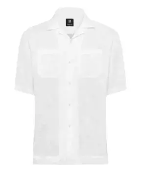 Льняная походная рубашка Boggi Milano, белый