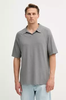 Льняная поло United Colors Of Benetton, серый