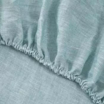 Льняная простыня на подкладке Bassols, зелено-синий