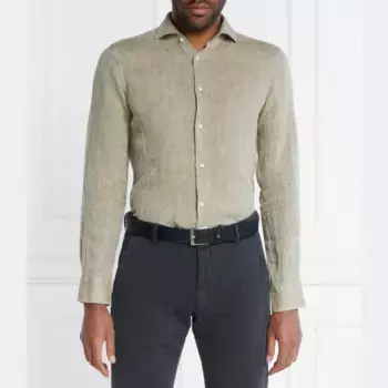 Льняная рубашка 146pai-w приталенного кроя Joop!, зеленый