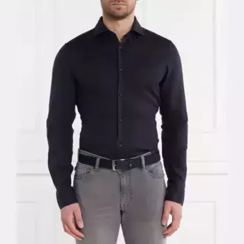 Льняная рубашка 146pai-w приталенного кроя Joop!, синий