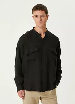 Льняная рубашка Academia, черный