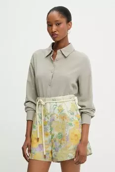 Льняная рубашка Answear.Lab, бежевый