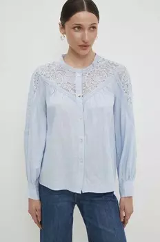 Льняная рубашка Answear Lab, синий