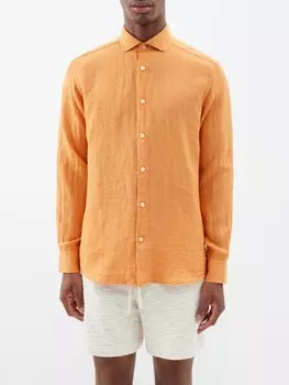Льняная рубашка антонио Frescobol Carioca, оранжевый