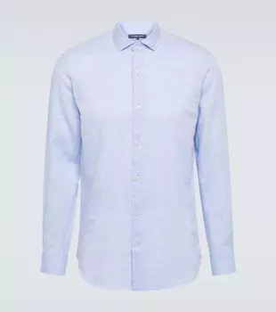 Льняная рубашка антонио Frescobol Carioca, синий