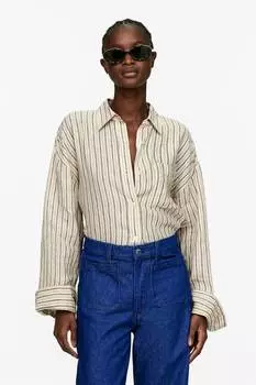 Льняная рубашка Arket, мультиколор