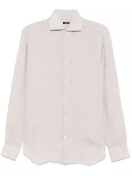 Льняная рубашка Barba, нейтральный