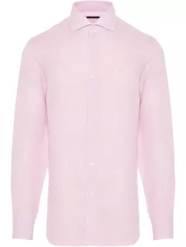 Льняная рубашка Barba, розовый