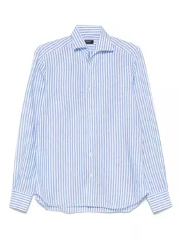 Льняная рубашка Barba, синий