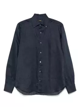 Льняная рубашка Barba, синий