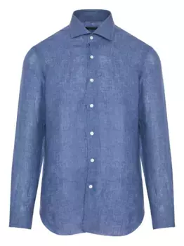 Льняная рубашка Barba, синий