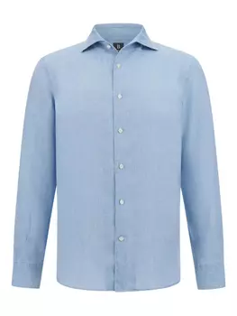 Льняная рубашка Boggi Milano, синий