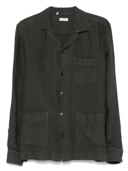 Льняная рубашка Boglioli, зеленый