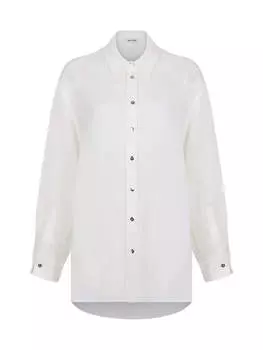 Льняная рубашка большого размера Nocturne, цвет ecru