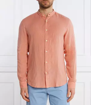 Льняная рубашка BOSS ORANGE Race Regular Fit, цвет salmone