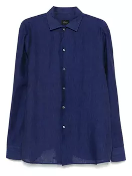 Льняная рубашка Brioni, синий