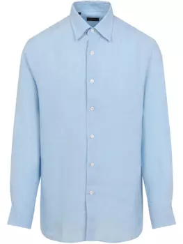 Льняная рубашка Brioni, синий