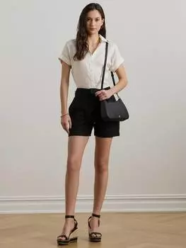 Льняная рубашка broono с коротким рукавом Ralph Lauren, белый