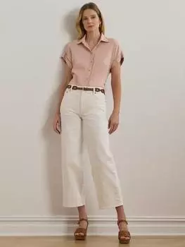 Льняная рубашка broono с коротким рукавом Ralph Lauren, цвет Sunrise Blush