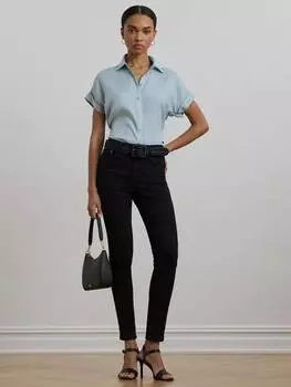 Льняная рубашка broono с коротким рукавом Ralph Lauren, цвет Aqua Pearl