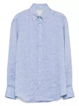 Льняная рубашка Brunello Cucinelli, синий