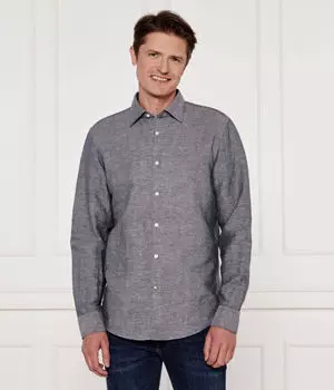 Льняная рубашка c-hal-kent-c3-223 Casual fit Boss, серый