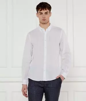 Льняная рубашка c-liam-s-bd-c1-243 Regular fit Boss, белый