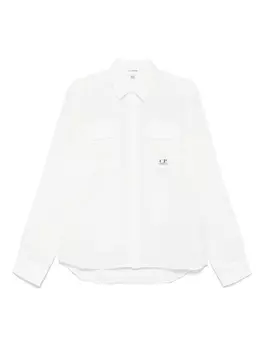 Льняная рубашка C.P. Company, белый