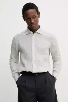 Льняная рубашка Camicia Mola Barena Venezia, серый