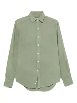 Льняная рубашка Canali, зеленый