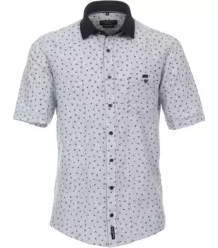 Льняная рубашка CASAMODA "Льняная рубашка CASAMODA принт ", голубой