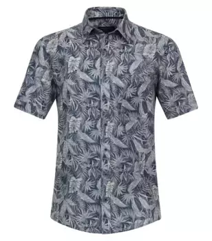 Льняная рубашка CASAMODA "Льняная рубашка CASAMODA принт ", синий