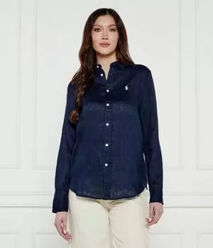 Льняная рубашка Classic fit Polo Ralph Lauren, синий